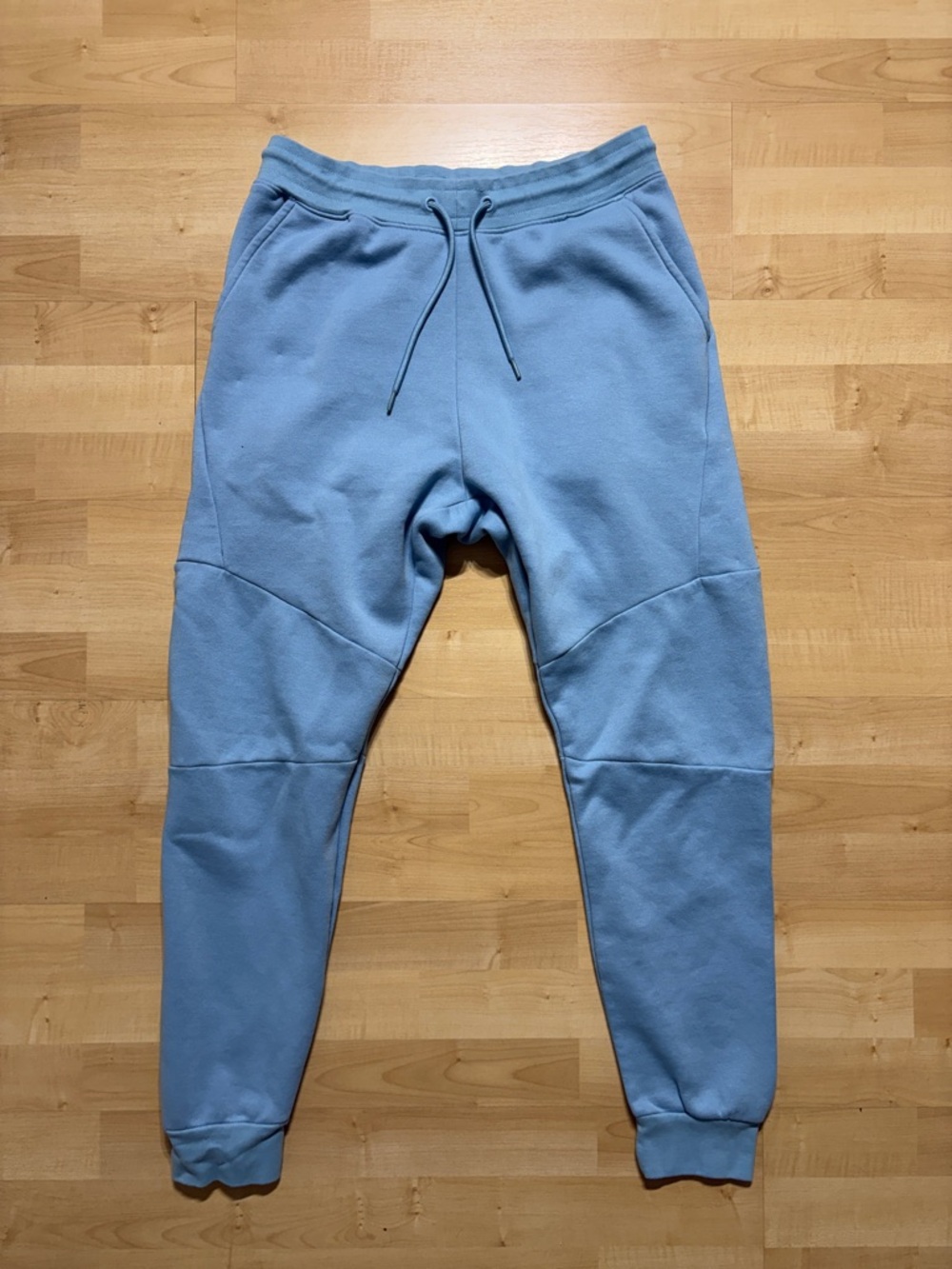 Men's Light Blue Jogger Sweatpants - Comfortable Drawstring Waist